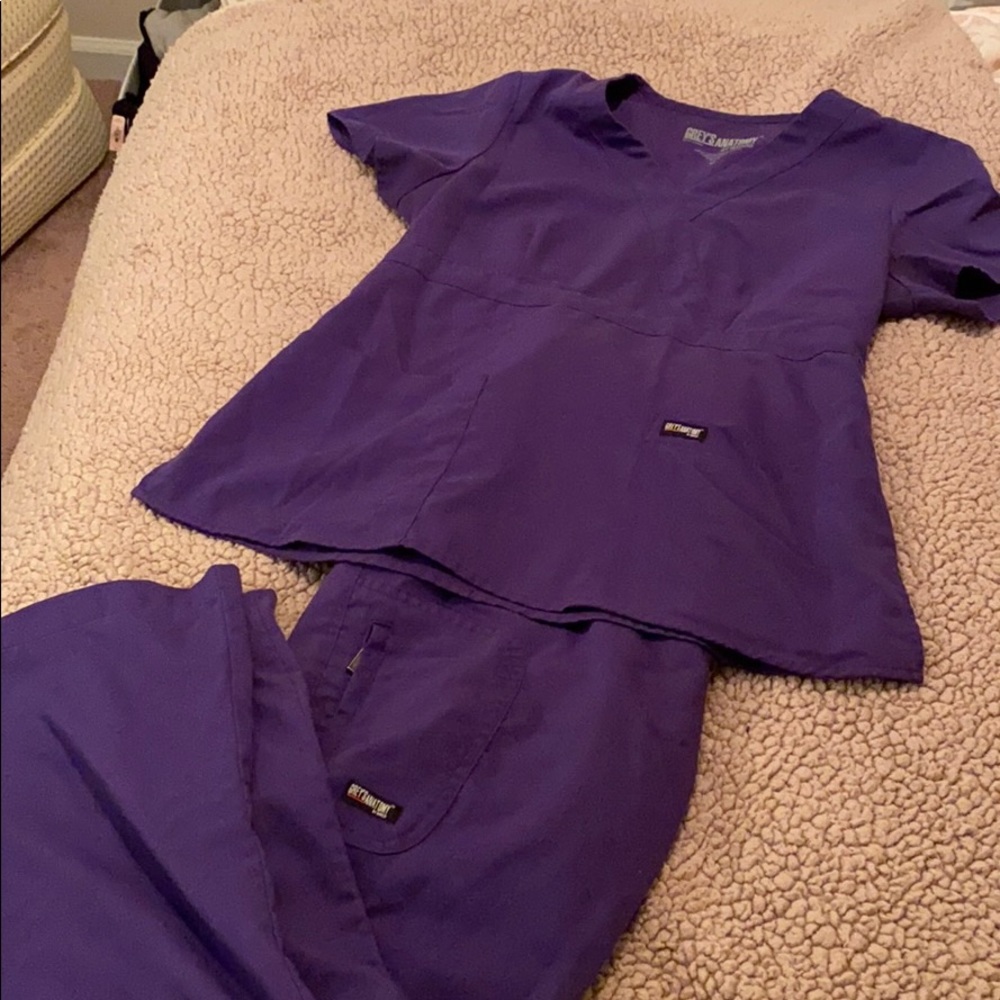 Purple scrubs